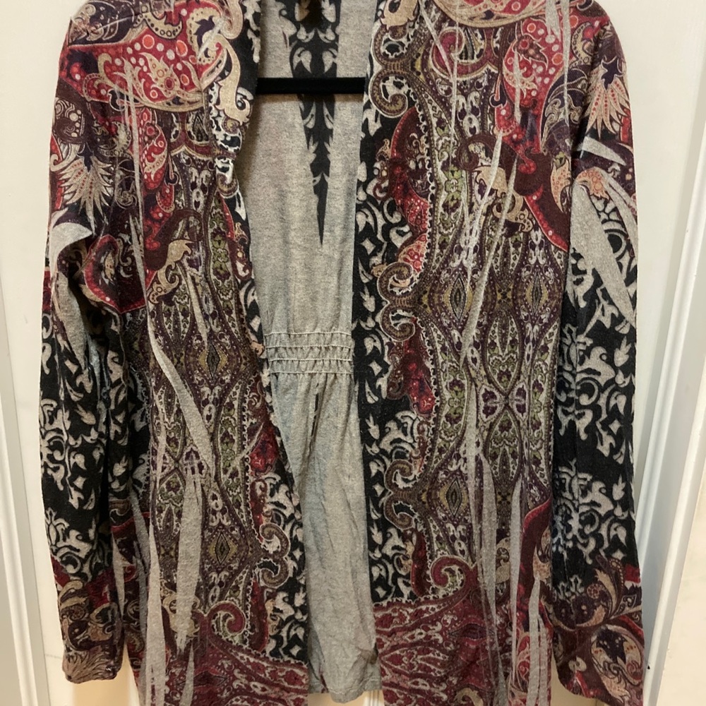 One World Open Front sweater